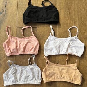 Girls bralettes - Black, Pink, White, Gray, Tan